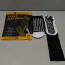 LUX Anti Slip Soccer Knee Socks,Non Slip Football/Basketball/Hockey Sports Grip Socks, Black