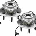 Vurkcy 515096 Front Wheel Bearing Hubs Assembly Fit 2007-2014 Chevy Cadillac GMC Silverado Suburban 1500 Tahoe Avalanche Sierra 1500 Yukon XL Escalade ESV EXT 4WD AWD, 6 Lugs w/ABS, Pair Hubs