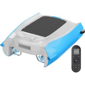 Keenhot Solar Powered Robotic Pool Surface Skimmer Cleaner, Automated Pool Skimmer with 24/7 Continuous Cleaning Dual Charging Modes Smart Obstacle Avoidance Ideal for Most Swimming Pool Types