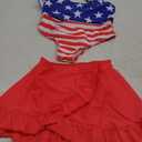 ALISISTER Girls Swimsuit 3 Piece Bathing Suits Summer Bikini Tankini Sets with Cover Up Skirt 6T