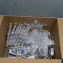 BEEWIN Christmas Snowflake Icicle Lights,8.2 FT 144 LED Snowflake Lights Outdoor with Timer,8 Modes Waterproof Connectable Christmas Light Plug in for Curtain Eave Window Indoor Outdoor Decor(White)