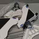 Nefish Furniture Dolly Adjustable Mini Fridge Stand Dolly Cart with 4 Lockable Wheels Washing Machine Stand Mobile Roller Universal Mobile Base Stand for Washer Dryer Refrigerator (White)