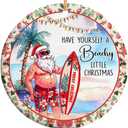 2025 Christmas Ornament  Have Yourself a Beachly Little Christmas Tropical Holiday Ornament, Xmas Tree Decoration Gift