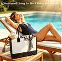Canvas Tote Bags Bulk with Handles, Waterproof Reusable Blank Grocery Bags with Ribbon Large Canvas Tote