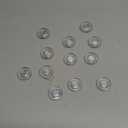 TOWON Rare Earth Magnets Large, Strong Magnets for Glass Whiteboard and Dry Erase Board, 36 Pieces Round Clear (Transparent-36 Pcs)