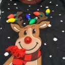Christmas Sweaters Reindeer Ugly Sweater with Light Bulbs (X-Large)
