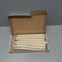 Homemory 12 Pcs Flameless Taper Candles with Remote Timer Dimmer, 11 inches Ivory Taper Candles Battery Operated, Plastic LED Candlesticks with Flickering Flame for Halloween Christmas Church Wedding