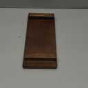 Zoocatia Small Wood Tray Pedestal Stand Farmhouse Bathroom Decor Decorative Wooden Riser Kitchen Soap Dish Holder for Vanity, Counter, Sink, 10" x 4.5" - Walnut