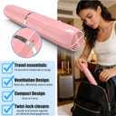 Long Ventilated Electric Toothbrush Travel Case, Portable Holder, Fits Most Standard Straight Electric Toothbrushes (Pink), 1.7 x 1.7 x 10.3 inches