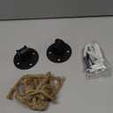 2pcs Rope Pull Ring Rustic Door Black Handles for Doors Retro Cabinet Dresser Ring Head Wooden Dresser Per Screen in Closet Drawer Handle Cupboard Meli Iron