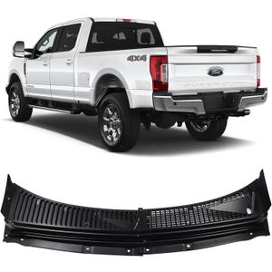 MUCO New Front Windshield Cowl Cover Panel HC3Z-25022A68-AA Compatible with Ford F250 F350 F450 F550 Super Duty 2017-2022 Front Insert Panel HC3Z-25022A69-AA Wiper Cowl Panel Cover Trim Grille Upper