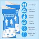 DIBBATU Disposable Urine Bag,12 Pack 800ML for Travel, Emergency Portable Pee Bag and Vomit Bags, Unisex Urinal Bag as Toilet Bag Suitable for Camping, Traffic Jams Pregnant