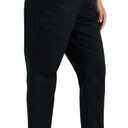 Chic Classic Collection Women's Cotton Pull-on Pant with Elastic Waist (Black) 18 Petite