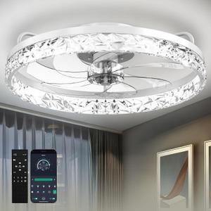 20 Inch Ceiling Fan Light with Lights and Remote, Easy Install Ceiling Fans