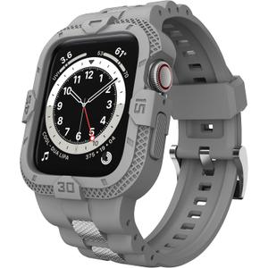 Bands Compatible for Apple Watch Band, Men Sport Rugged Band with Protective Case for Watch Size: 45mm/44mm/42mm - Series 9/8/7/6/SE/5/4/3