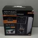 AIRMSEN Grind & Brew Coffee Maker with Grinder - Single Serve Machine Compatible with K-Cup Pods & Ground, 1000W Fast 6-14oz Brewer, Descaling Alert, Touchscreen & 50oz Removable Tank (Largre)