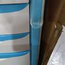 Medical Rolling Storage Crash Cart with Wheels - Adjustable IV Pole, Silent Casters, Needle Disposal Holder, Trash Bin, O2 Holder - Nursing Emergency Cart for Clinic, Hospital, Salon, Lab (24.619.137.1 inches, White&blue)