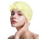 YANA Shower Cap for Women - Waterproof, Reusable Shower Cap (Geometric - Spring)