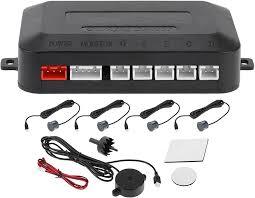 Motoforti Universal Car Auto Reverse Backup Radar System Reverse Parking Sensors Distance Detection Black 4 Parking Sensors Alarm Buzzer Reminder