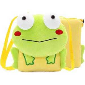 Animal Toddler Satchel for Kids,Cute Plush Cartoon Mini Backpack for Kids,Little Toddler Bookbag Ages 2-6 Years(Frog)