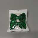 2 x 4" Glitter Sparkly Christmas Green Sequin Hair Bows Clips for Toddler Girls St Patrick's Day Easter Mardi Gras Birthday Wedding Holiday Party Dress Outfit Decor Accessory Gift