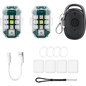 Drone Mini High Brightness Strobe Light Flight Anti-Collision, Night Signal Light for DJI Mini 4 Pro Mini 2 Mavic 3 Drone Led Light Bike Tail Light Car Pilot Light
