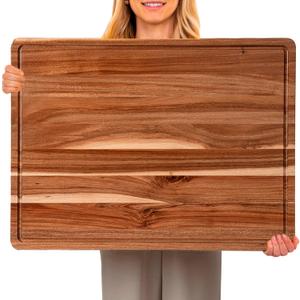 GAOMON 24 x 18 In Acacia Cutting Boardfor Kitchen, XXL Extra Large Charcuterie Cheese Platter Serving Tray, Food Prep and Serving Boards, Chopping Boards for Meal Vegetables and Cheese