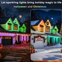 200FT Permanent Outdoor Lights Waterproof, Smart RGB Eaves Lights with App/Remote Control, DIY Scene Modes, LED Outdoor Lighting for Christmas Holidays Daily Party House Roof Lighting