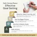 3 x Daily Christian Planner & Goal Setter (Cotton Hardback) - Faith Planner & Daily Devotional, Goal Setting, Prayer Journal, Bible Journal, Christian Gifts For Men & Women