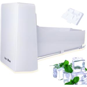 DA97-20156B Refrigerator Ice Bucket,Ice Container Assembly Compatible with Samsung,RF28HMEDBSR/AA,F27T5201SR,RF28R7351SR,RF28R7201SG.Ice Maker Tray Part Number:DA97-20156A,PS16556765