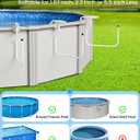Upgraded 5-Pack Solar Cover Holder for Above Ground Pool, Adjustable Solar Pool Cover Holder, Suitable for Steel Wall Above Ground and Framed Swimming Pools, Pool Solar Cover Hooks