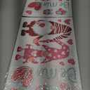 2 x AOWDIAO 9 Sheets Valentine's Day Window Clings Double-Sided Hearts Gnomes Valentines Decorations Supplies