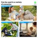 Portable Bottle Warmer for Travel, Bottle Warmer On The Go with Quick Heating, Preset Modes and Precise Temperature Control, Water & Milk Warmer with Long Battery Life, Blue