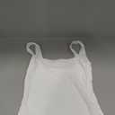 Womens Square Neck Double Lined Tank Tops Low Back Fitted Sleeveless Tops (Small, White)