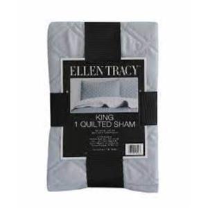 Ellen Tracy™ Quilted Single Sham 100% Polyester King, Grey