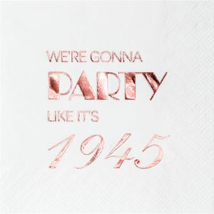 2 x Crisky 80th Birthday Cocktail Napkins Rose Gold for Women 80th Birthday Party Decorations for Cake Dessert Berverage Table, 80th Birthday Party Supplies 50 Pcs Disposable Napkins, 3-Ply