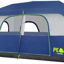 PEAK OUTDOORS Instant Tent 68 Person Tents for Camping, 60 Second Easy Setup Portable Camping Cabin Tent with Rainfly, Waterproof Pop Up Tents for Family Camping & Hiking with Expandable Carry Bag