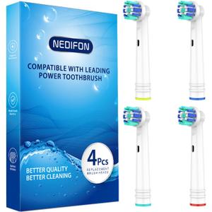 Replacement Toothbrush Heads for Oral B Braun(Individually Packaged),4 Pack Refill Electric Toothbrush Heads Compatible with Oral B 7000/Pro 1000/9600/ 5000/3000/8000