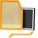 Engine Air Filter&Cabin Air Filter Combo-Compatible with Chevy Silverado 1500 2019-2026,Silverado 2500 HD/3500 HD 2020-2026,Tahoe 2021-2026/GMC Sierra 1500 2019-2026