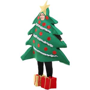 Dacnod Christmas Tree Costume Women,Christmas Tree Dress Onesie Set with Shoe Covers for Woman Cosplay (Adult)