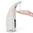 Greatmay Adjustable Automatic Soap Dispenser Touchless, 4 Adjustable Levels Touchless Sensor Liquid Soap Pump Dispenser，300ml Rechargeable Magnetic Charging Hand Soap Dispenser for Kitchen，Bathroom