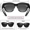 HAOLOTA Fit Over Glasses Sunglasses for Women Polarized, Trendy Cat Eye Sunglasses Wear Over Glasses, UV Protection