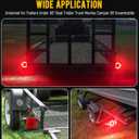 Partsam Led Submersible Trailer Tail Lights Kit, Waterproof 12V Square LED Trailer Lights Halo Glow with Wiring Harness Combination Brake Stop Turn Running License Lights for RV Marine Boat Trailer