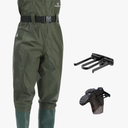 Fishing Waders for Men, 2-Ply Nylon/PVC Waterproof Women Chest Wader with Boots, Bootfoot Hunting Waders, M9/W11