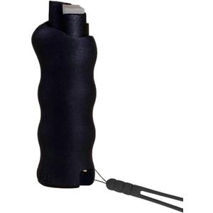 Knockout Pepper Spray - Wavy Silicone Case Design - Portable Pepper Spray w/Invisible UV Dye - Stylish & Functional - Glow in The Dark Top - Includes Matching Lanyard