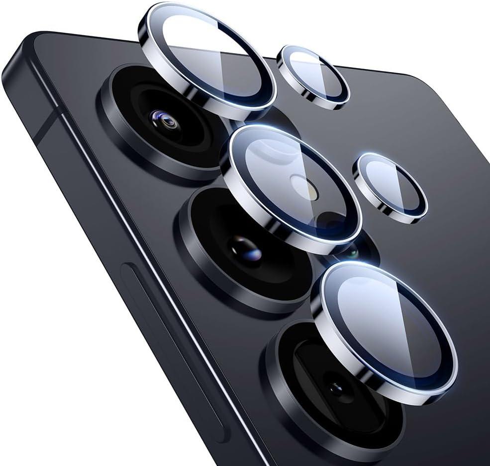 ESR for Samsung Galaxy S25 Ultra Camera Lens Protector, Individual Lens Protectors, Ultra-Thin Tempered Glass with Aluminum Edging, Case Friendly, 2 Set, Black