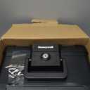 Honeywell Safes & Door Locks - Small Safe Box Chest for Home - Fireproof Safe Holds #10 Envelopes, USB Flash - Strong ABS Plastic - Document, Money Safe with Key Lock System - 0.15 CU, Black - 1101 (4.0 litre)