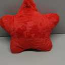 Xiashrk Star Pillow, Decorative Throw Pillows for Bed Couch, 15" Star Shaped Pillow Plush Floor Cushions Room Decor Pillow with Faux Rabbit Fur for Sofa Bedroom Living Room (Red, 15" x 15")