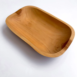 Wooden Bowl Decorative Natural Wood Fruit Bowl, Wood Bowls, Rustic Hand Carved Candy Snack Keys Serving Bowls for Home Decor 