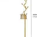 Tree-shaped coat rack stand,Metal coat tree with 8 Hooks and sturdy cast iron base,Heavy Duty coat rack freestanding coat hanger stand for Clothes Hats Scarfs Purses (gold)